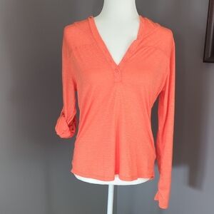 Marmot Orange Long Sleeve Hooded Shirt